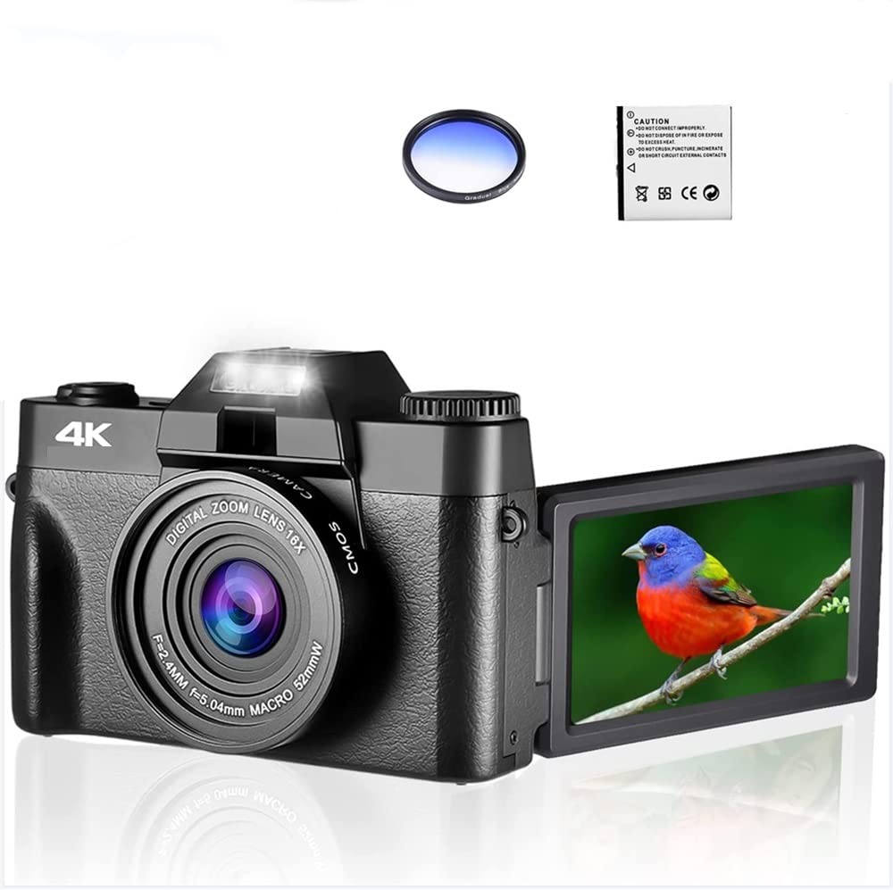 AUBEST 4K Video Camera Camcorder - 48MP Digital Camera with 3.0