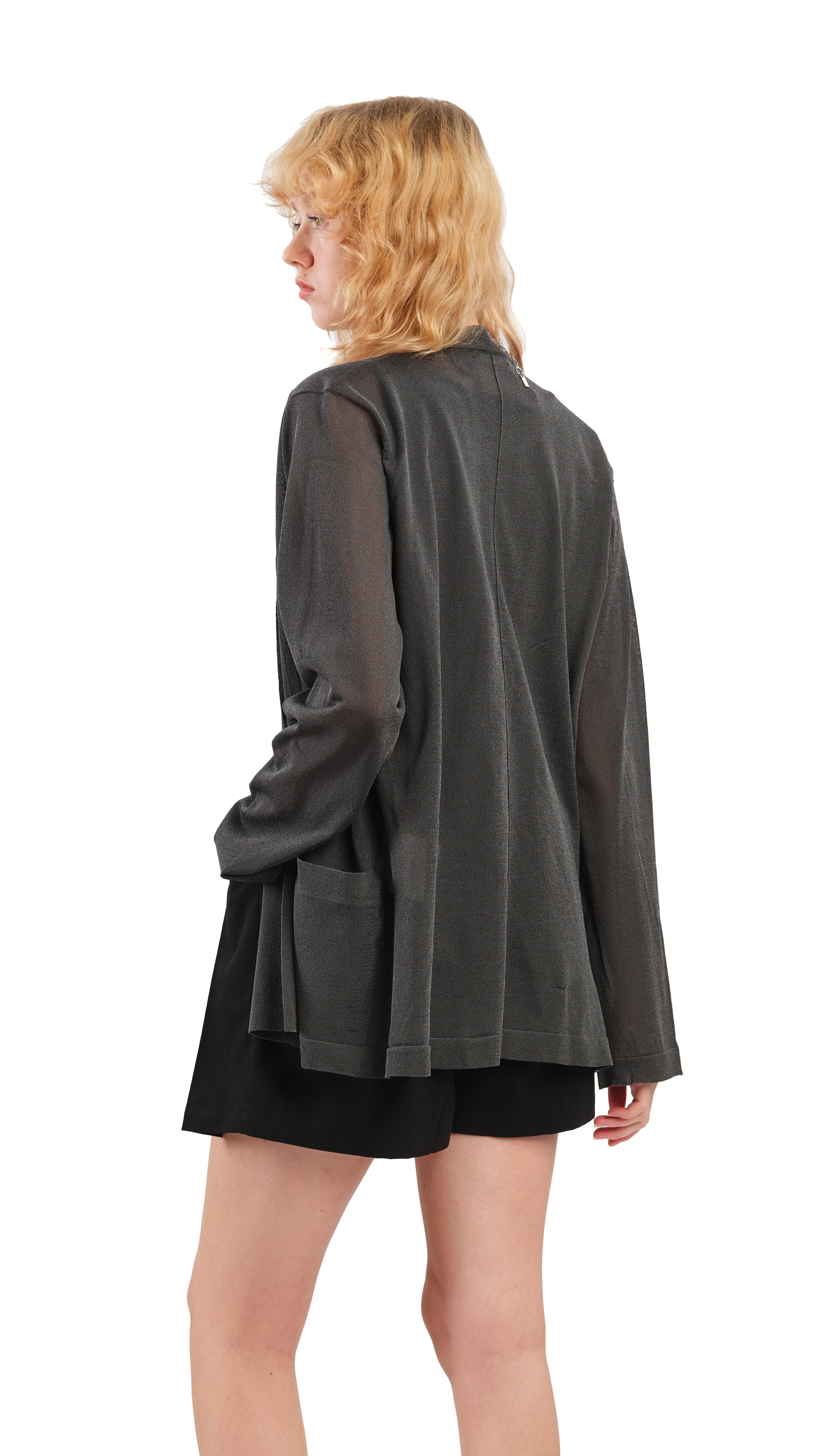 Elegant Sheer Knit Blazer for Women - Lightweight Open-Front Cardigan Jacket - Perfect for Office Wear, Date Nights & Spring Layering