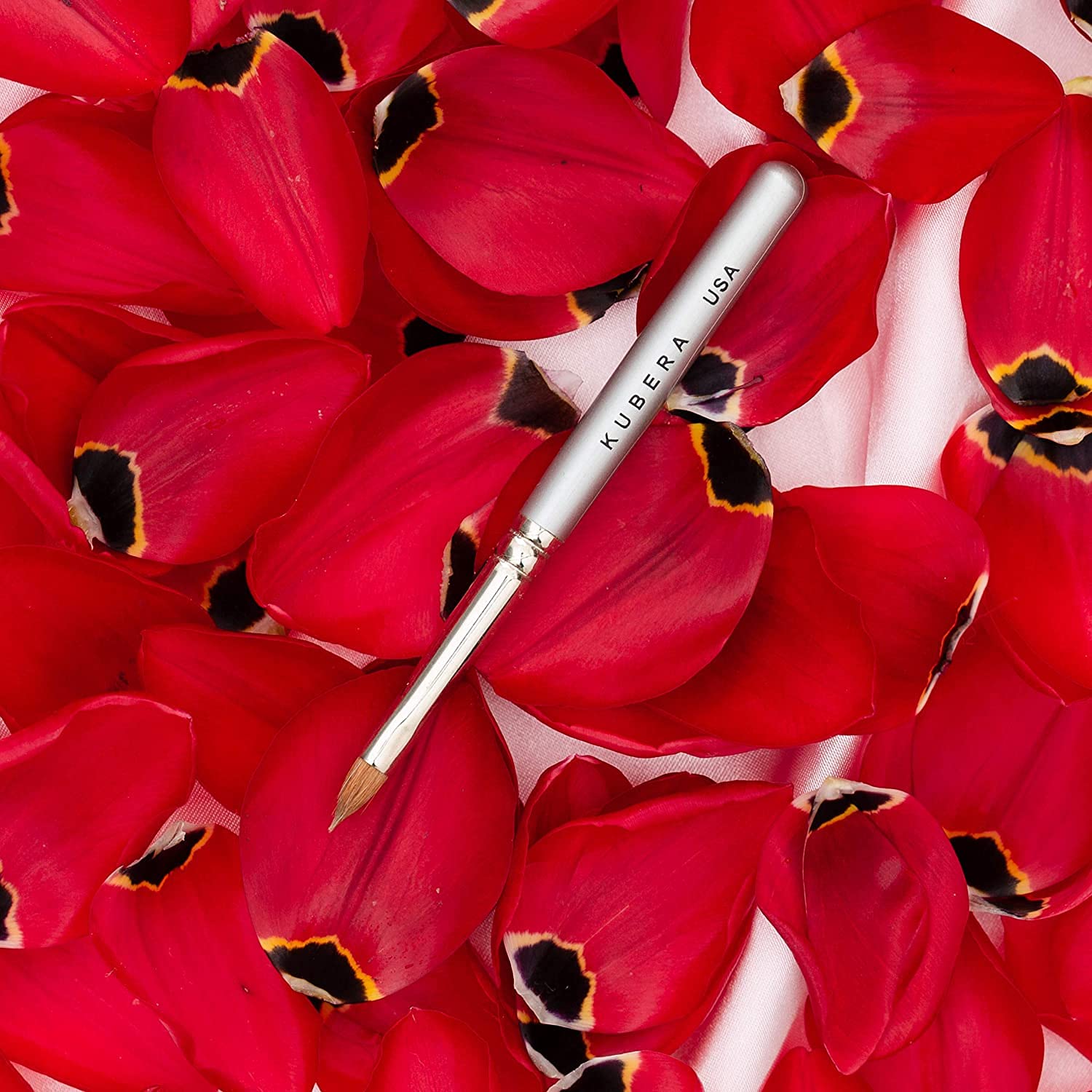 KUBERA Retractable Lip Makeup Brush - 100% Natural Hair Lipstick Applicator | Professional Lip Brush for Precise Application | Perfect for Travel, Makeup Kits & On-the-Go Touch Ups (Assembled in USA)