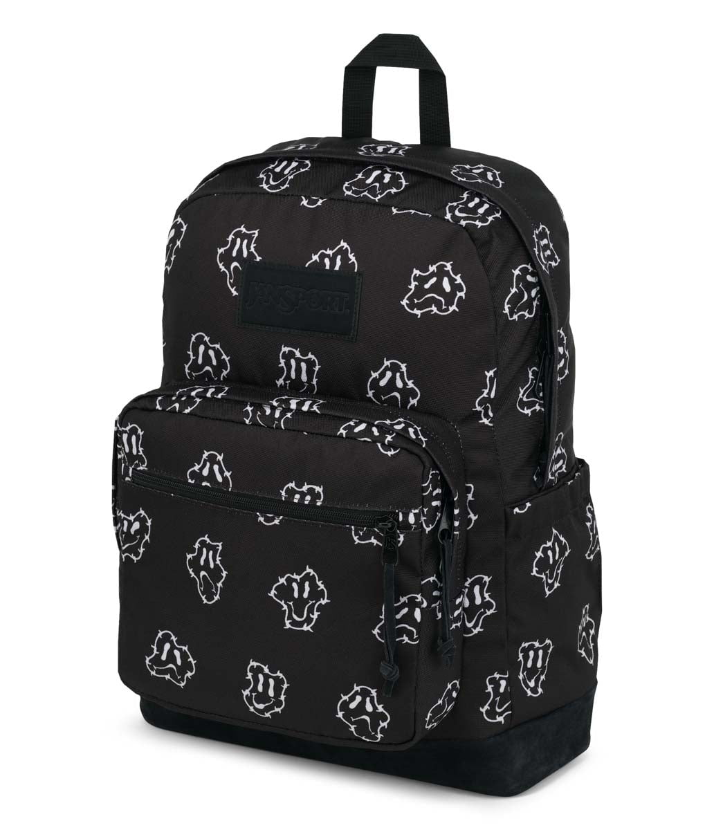 JanSport Right Pack Backpack - Durable School & Travel Backpack for Students & Professionals | Barbed Wire Buddy Black White Design | Perfect for College, Work & Outdoor Adventures