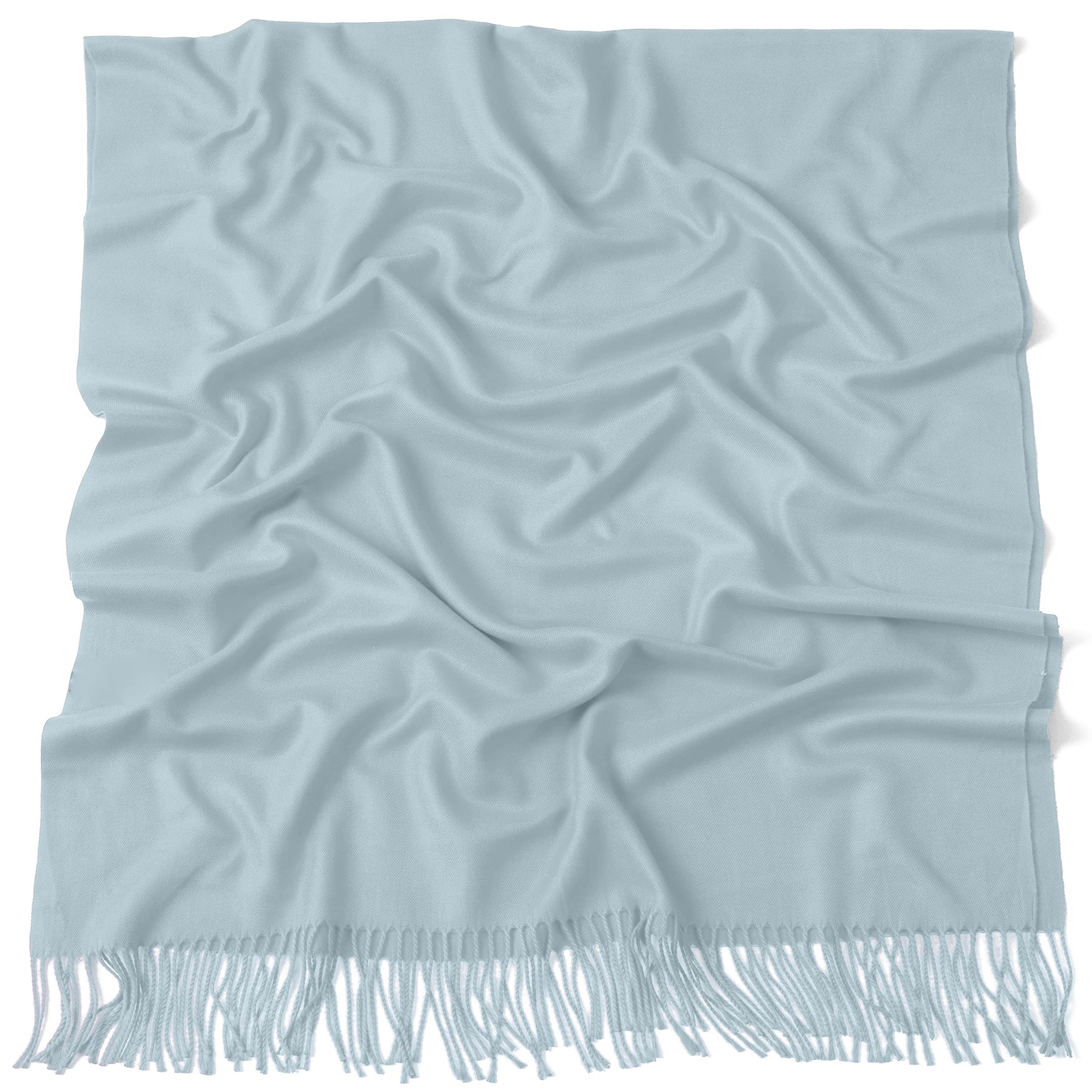 Stylish CJ Apparel Cotton Blend Shawl - Thick Solid Color with Tassels, Pashmina Scarf Wrap for Women | Perfect for Winter, Fall Fashion, Office Wear & Evening Outfits