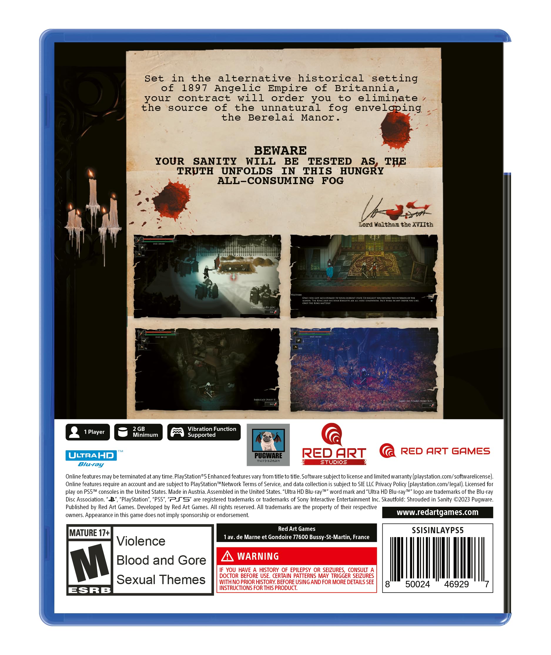 Skautfold: Shrouded in Sanity - PS5 Game | Action RPG for PlayStation 5 | Perfect for Horror & Dark Fantasy Fans | Play at Home or Gaming Parties