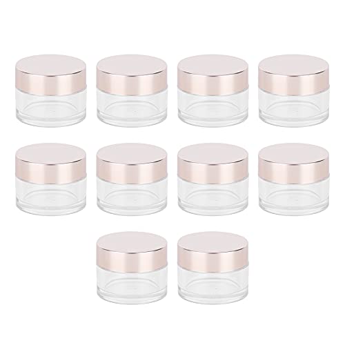 10-Piece Reusable Travel Containers Set - Leakproof Round Cream Jars for Cosmetics, Jewelry & Toiletries | Perfect for Air Travel, Gym Bag & Home Organization