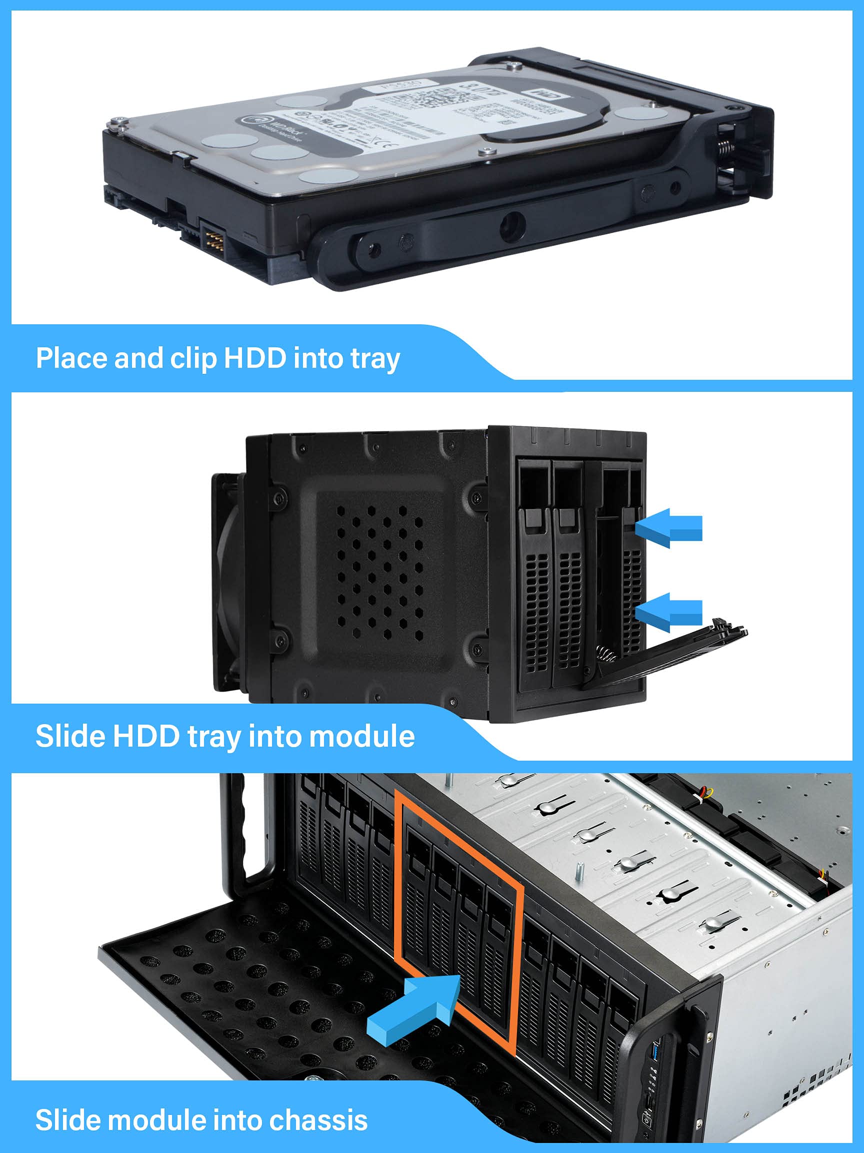 Rosewill 4U Server Chassis - 12 Bay Hot Swap HDD Rackmount Case for E-ATX Motherboards | Supports 12x 3.5
