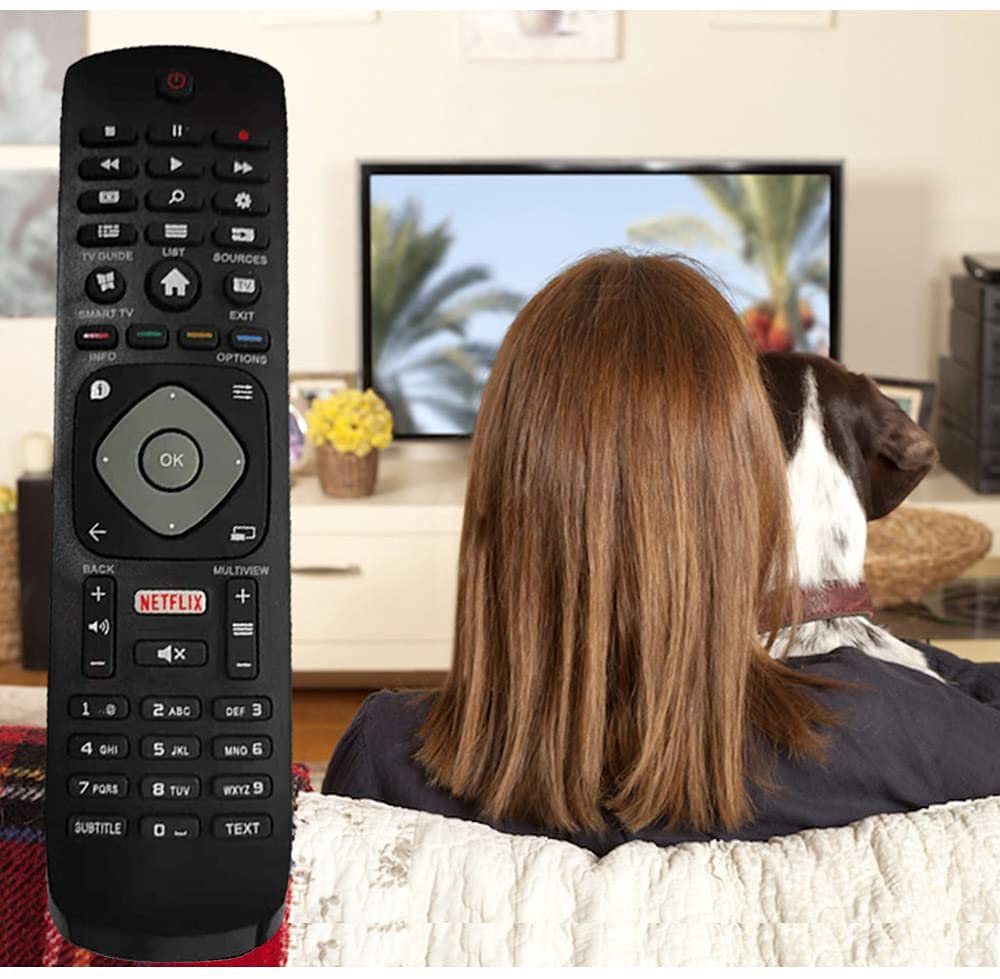 Philips Universal Remote Control Replacement for Philips Smart TV 4K UHD HDR TV - Compatible with Multiple Models | Easy Setup | Perfect for Home Entertainment & Streaming