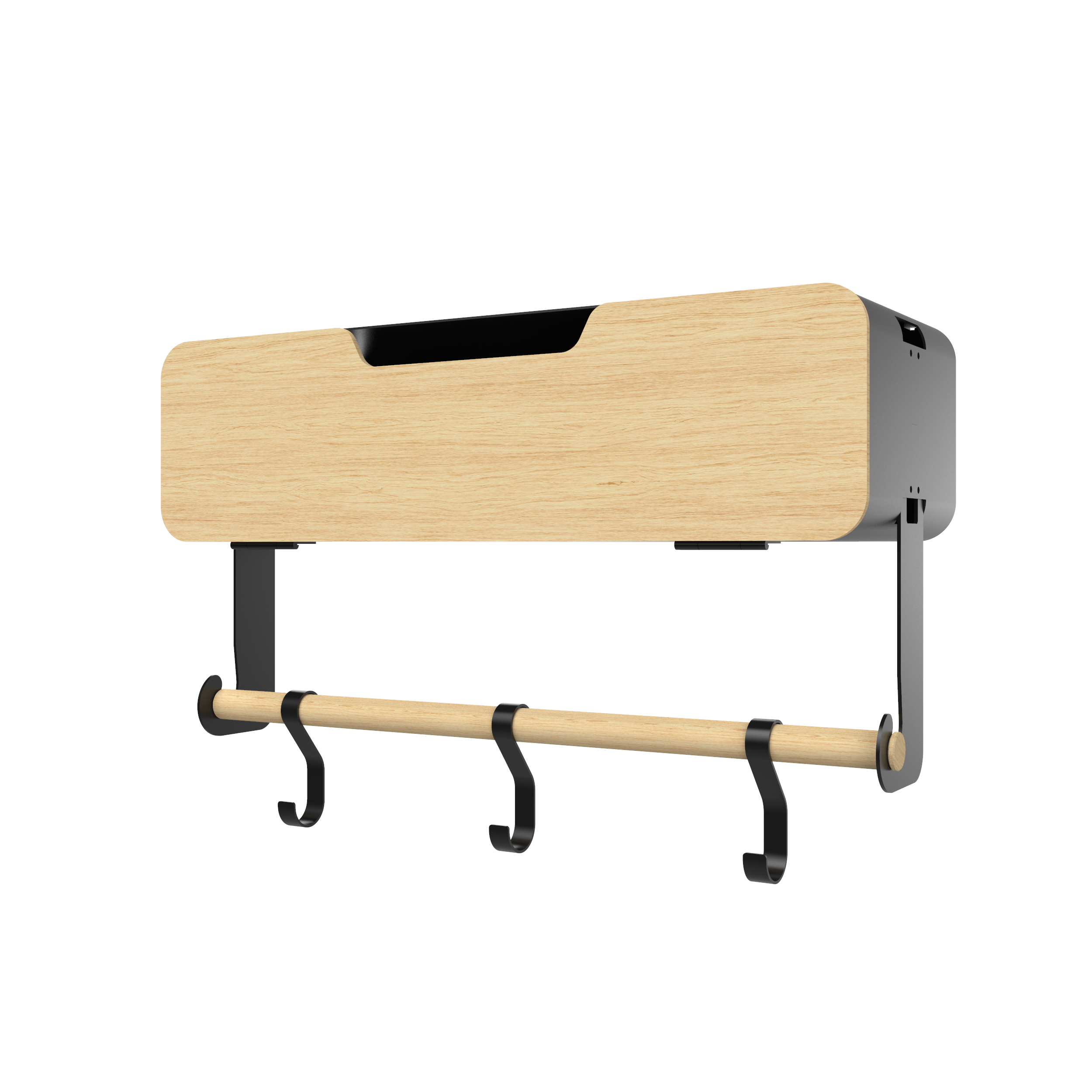 Hanging & Magnetic Rack System with Door & Brackets - Space Saving Wall Shelf for Kitchen, Bathroom, Garage Storage Organization