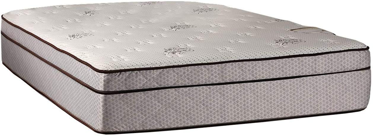 Dream Solutions USA DS USA Fifth Ave Pillowtop Plush Extra Soft Mattress with Mattress Protector - Orthopedic Support, Plush Knit Cover, King Size (76