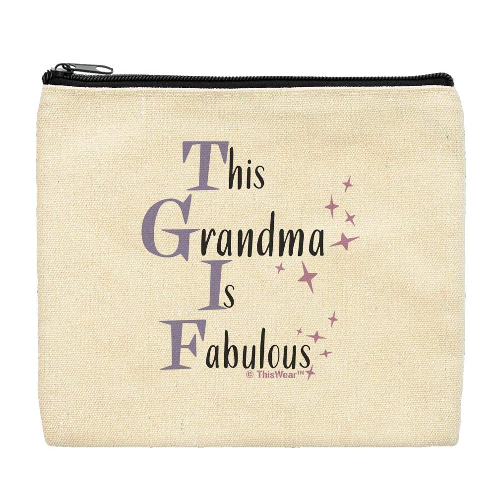 Fabulous Grandma Gifts for Women - Thoughtful Mothers Day Presents from Grandchildren - Cute Makeup Bag for Travel & Everyday Use