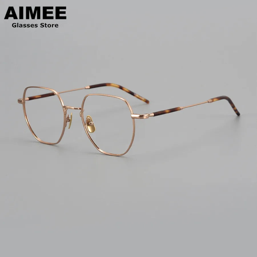 Aimee Unisex Full Rim Oval Square Titanium Eyeglasses Frame 23339 - Lightweight Durable Glasses for Reading, Work & Fashion Accessories