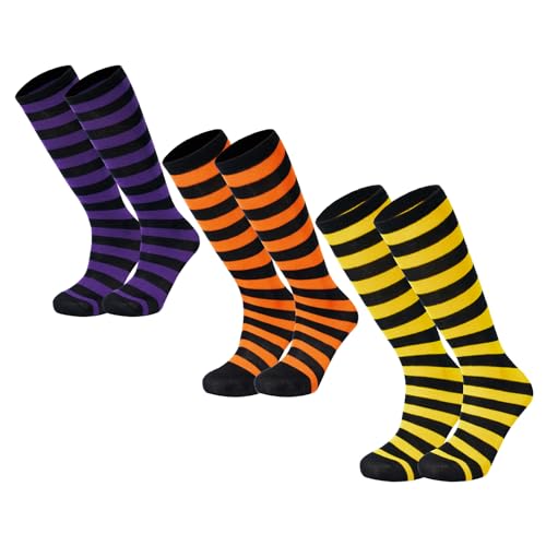 Halloween Black Yellow&purple&orange Stripes