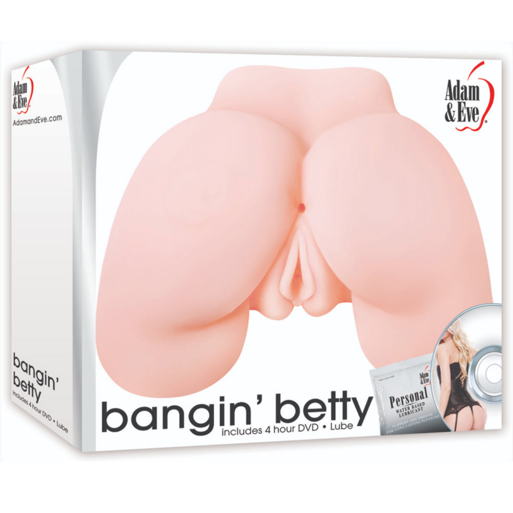 Adam & Eve Bangin' Betty Doggy Style Male Masturbator - Realistic Textured Sleeve for Solo Pleasure & Couples Play - Enhance Your Intimate Moments at Home