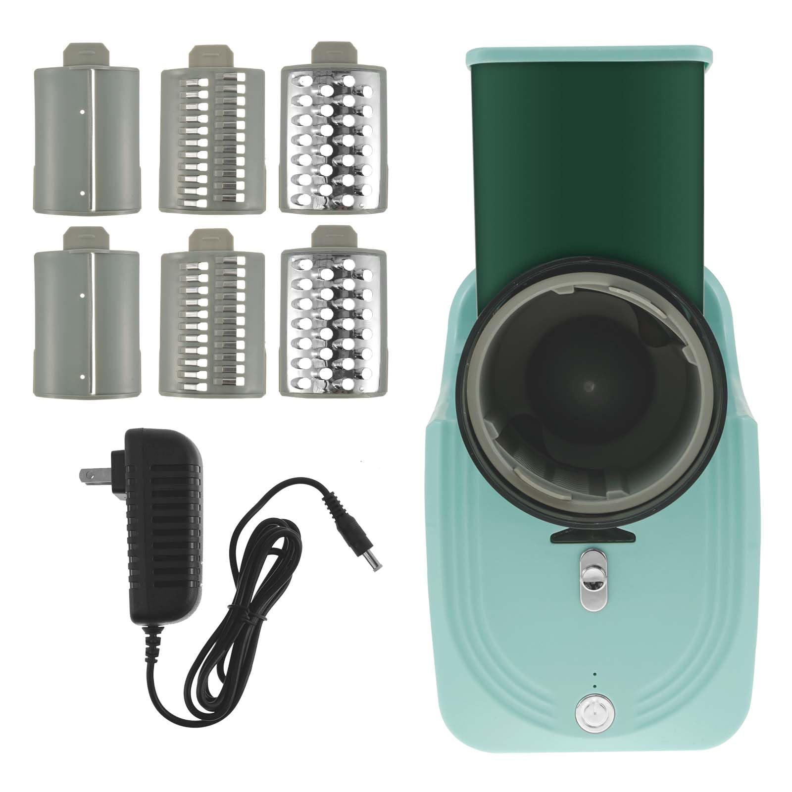 Electric Salad Shooter & Cheese Grater - One-Touch Kitchen Slicer & Shredder for Vegetables, Fruits & Cheese | Perfect for Meal Prep, Healthy Eating & Quick Salad Making (Green)