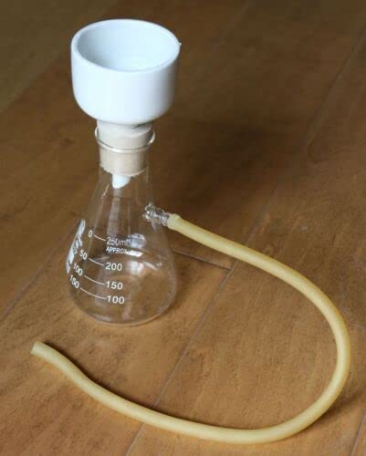 250ml Buchner Funnel Kit - Premium Vacuum Filtration Apparatus with Borosilicate Glass Funnel & Rubber Stopper for Chemistry Labs, Home Brewing, and Scientific Experiments