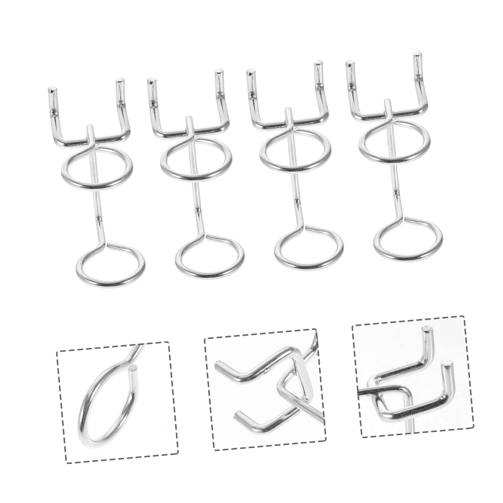 DOITOOL 10-Pack Double-Ring Pegboard Hooks - Heavy Duty Utility Tool Holders for Screwdrivers, Pliers & More - Durable Pegboard Accessories for Garage, Workshop & DIY Organization (Perfect for Home, Office & Craft Rooms)