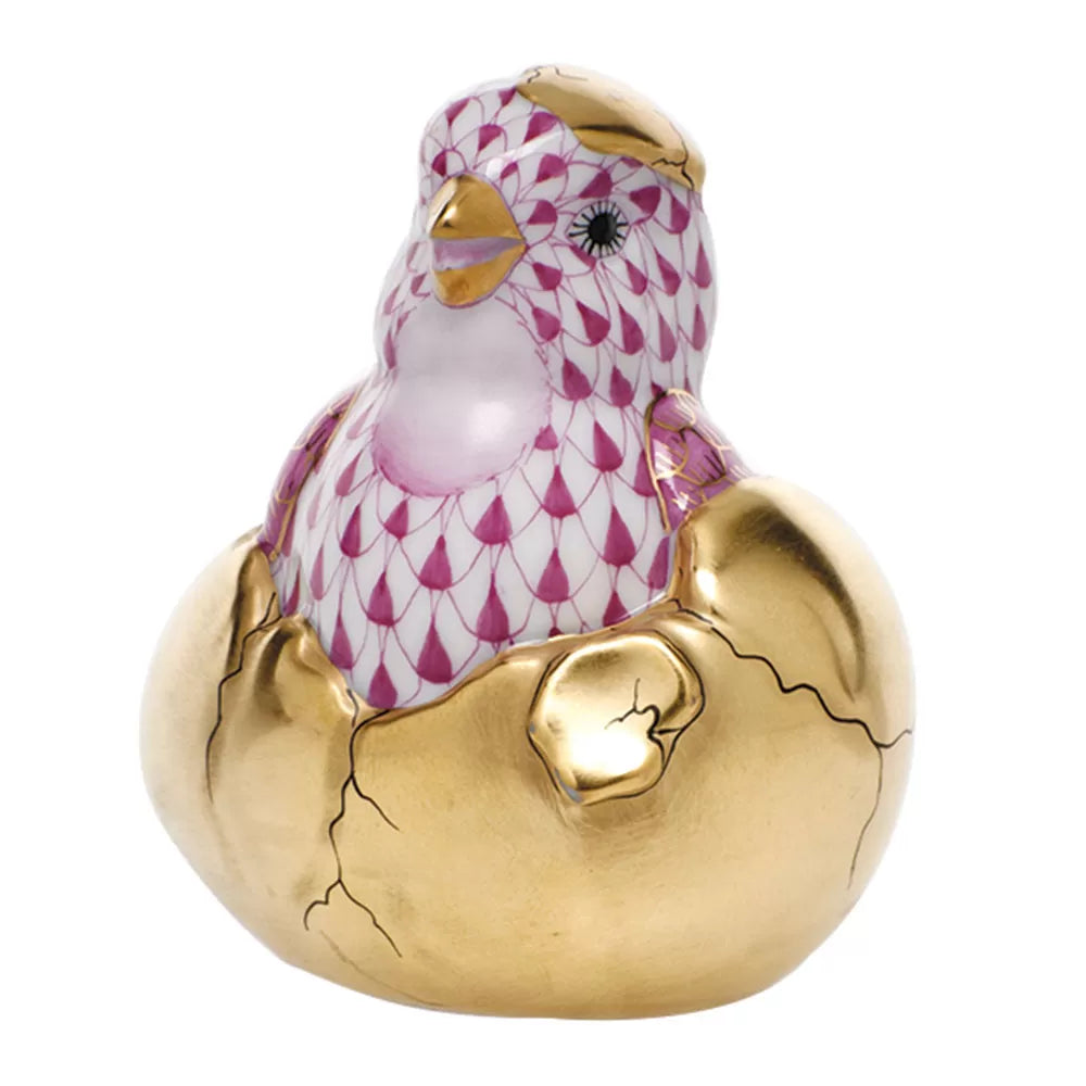 Herend Raspberry Just Hatched Porcelain Figurine - Hand-Painted Collectible Home Decor for Living Room, Dining Table & Gift Display