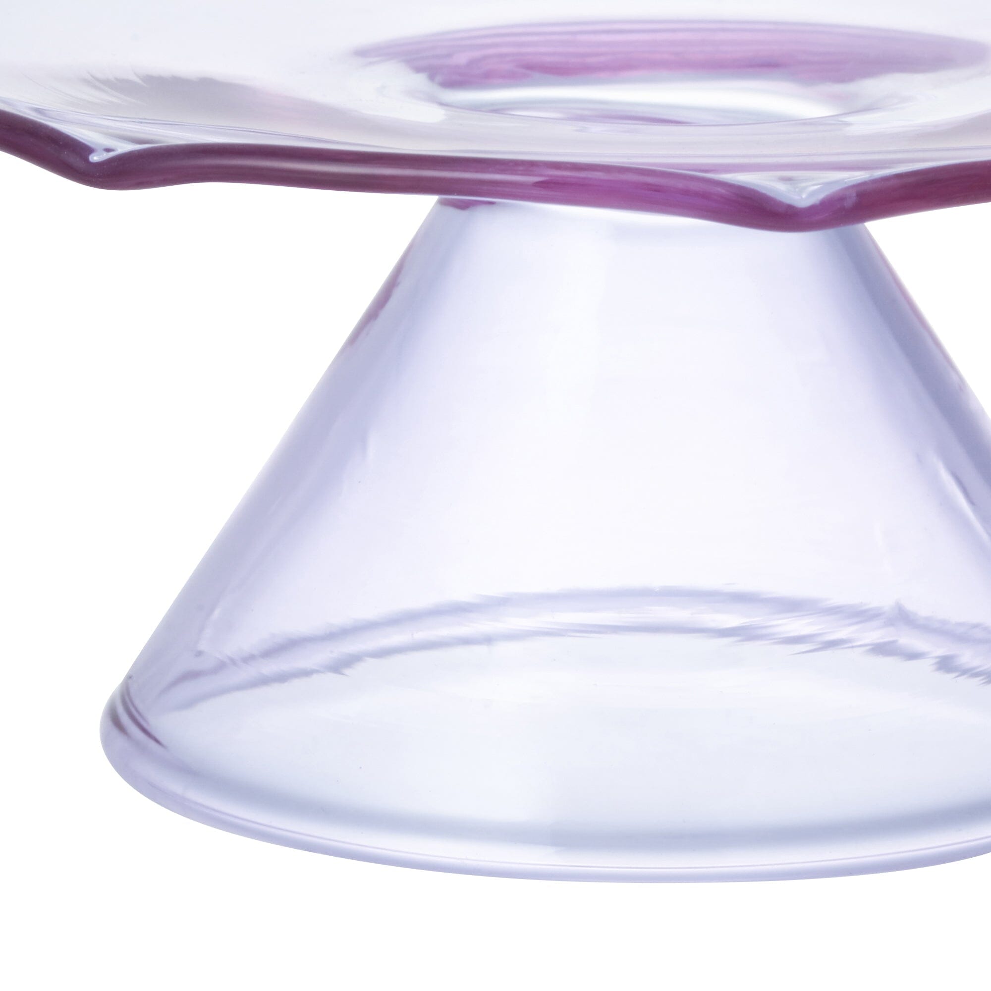 Elegant Purple Glass Flower Cake Stand - Perfect for Wedding, Birthday & Dessert Displays