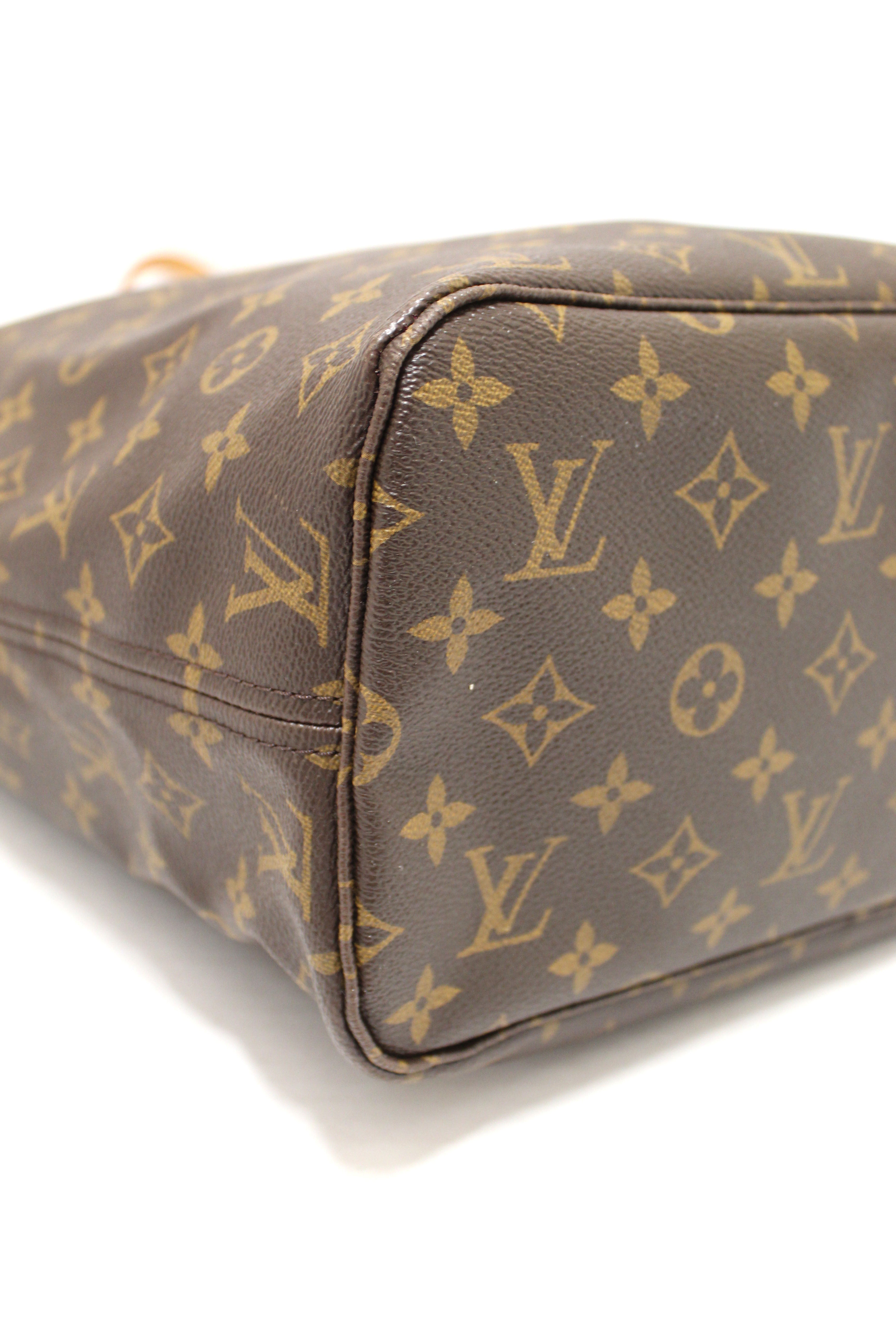 Authentic Louis Vuitton Neverfull MM Monogram Canvas Tote Bag - Luxury Designer Shoulder Handbag for Women, Perfect for Work, Travel & Everyday Use