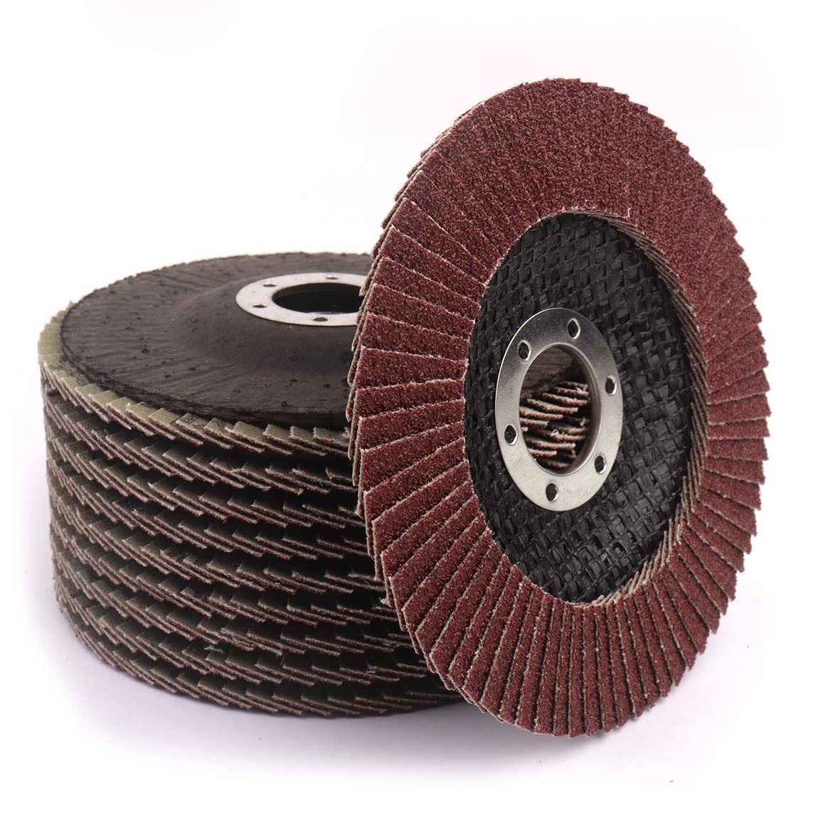 ATOPLEE 10-Pack 125mm Flap Discs for Angle Grinder - 40 Grit Abrasive Sanding Wheels for Metal, Wood & Paint Removal - Perfect for Grinding, Polishing & Surface Prep