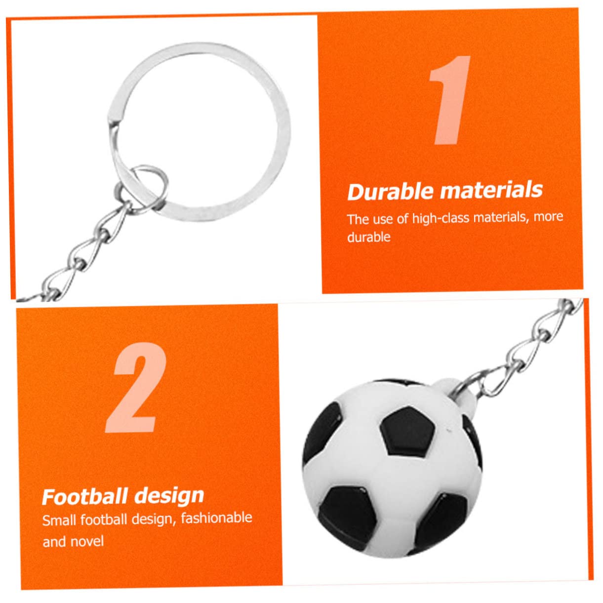 WHAMVOX Soccer Themed Keychains 8 Pack - Unique Sports Gift Keychain Set for Soccer Fans, Players & Coaches - Perfect for Gifts, Team Rewards & Game Day Accessories