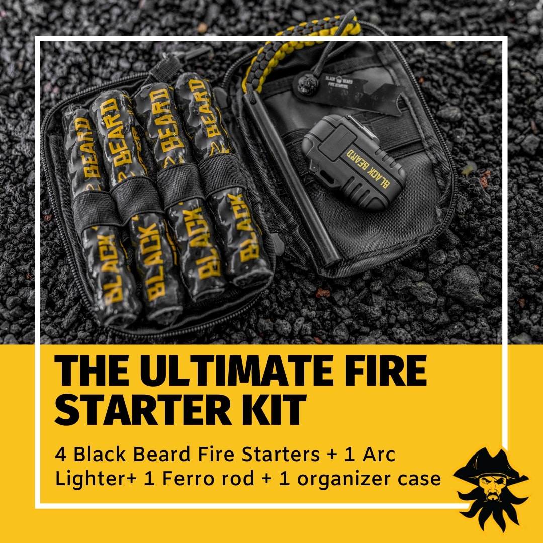 Pirates Plunder Fire Starter Kit - Waterproof Survival Fire Starter for Camping, Hiking & Emergency Preparedness