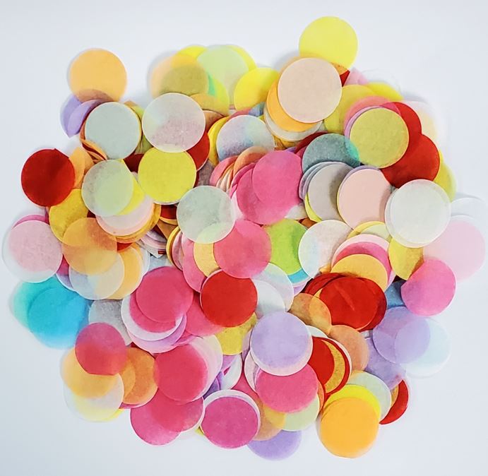 Vibrant Rainbow Round Paper Confetti - Colorful Party Decorations for Birthdays, Weddings & Celebrations