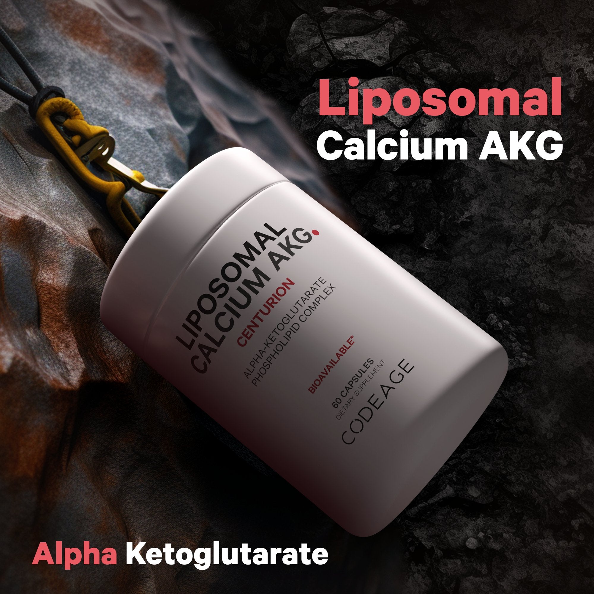 Codeage Liposomal Calcium AKG Supplement for Bone & Heart Health – Supports Anti-Aging & Cellular Energy – Ideal for Active Lifestyles & Senior Wellness