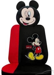 Disney Mickey Mouse Car Seat Cover with Headrest Protector - Premium Universal Fit for Cars, SUVs & Trucks - Mickey Fun Collection - Perfect for Disney Fans, Family Road Trips & Gift Giving