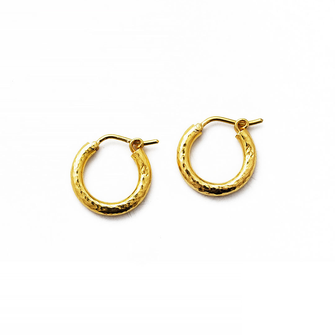 Elizabeth Locke Big Baby Hoop Earrings - 14K Gold Plated Dainty Hoop Earrings for Women, Minimalist Everyday Jewelry Gift | Perfect for Work, Date Night & Special Occasions