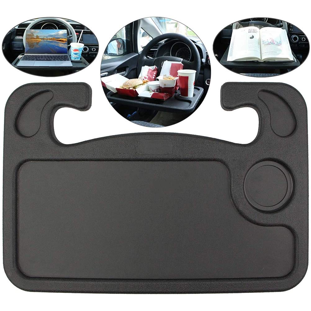 Yorimi Portable Steering Wheel Desk Tray - Multifunctional Car Laptop Table for Work & Eating | Perfect for Office, Food, and Road Trips | Durable Auto Accessory for Drivers & Commuters