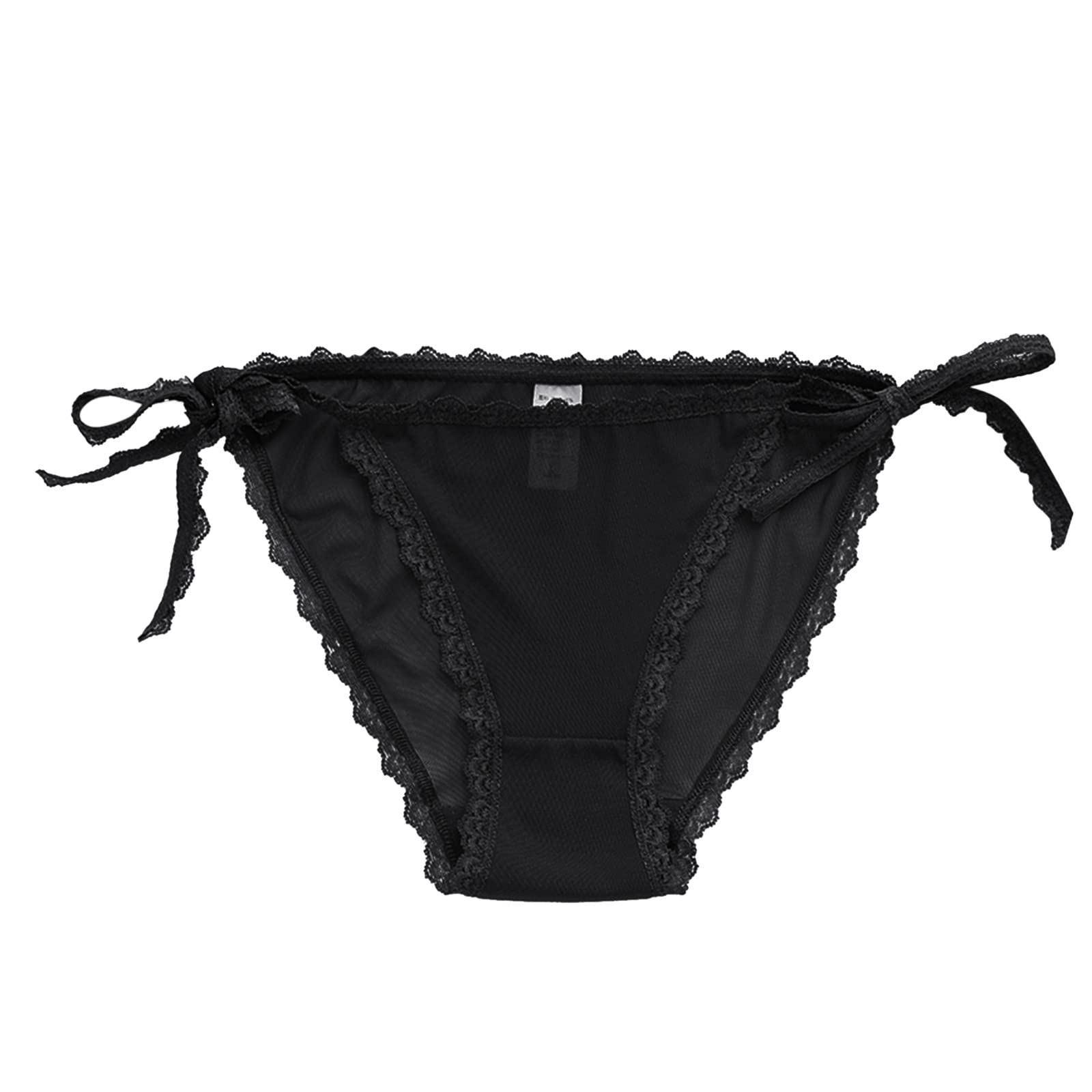 Sexy Adjustable Lace Panties for Women - Sheer Mesh Underwear with Cotton Crotch - VS Pink Style Medium Size - Perfect for Date Night, Lingerie Gift & Special Occasions