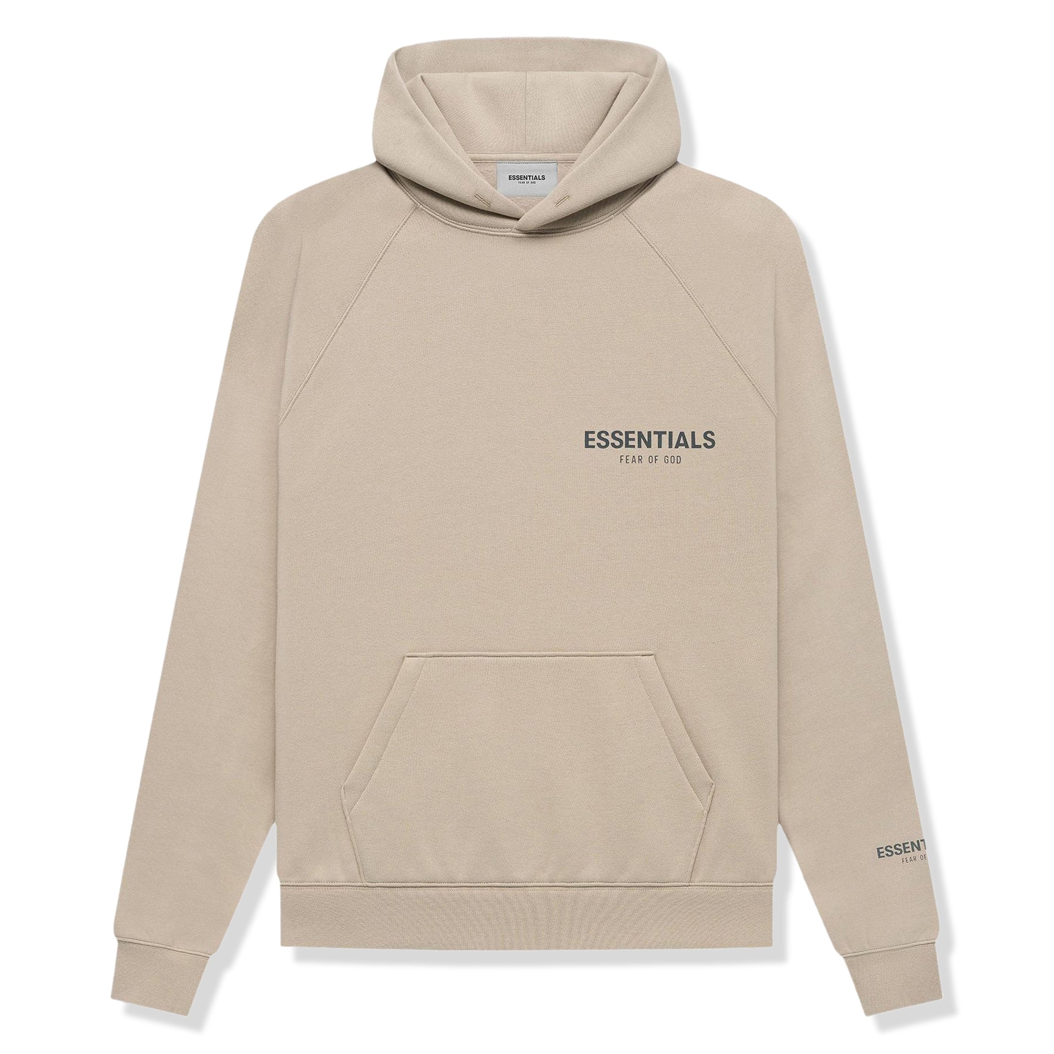 Fear of God Essentials Core Collection String Tan Hoodie - Men's Casual Pullover Sweatshirt for Streetwear & Loungewear