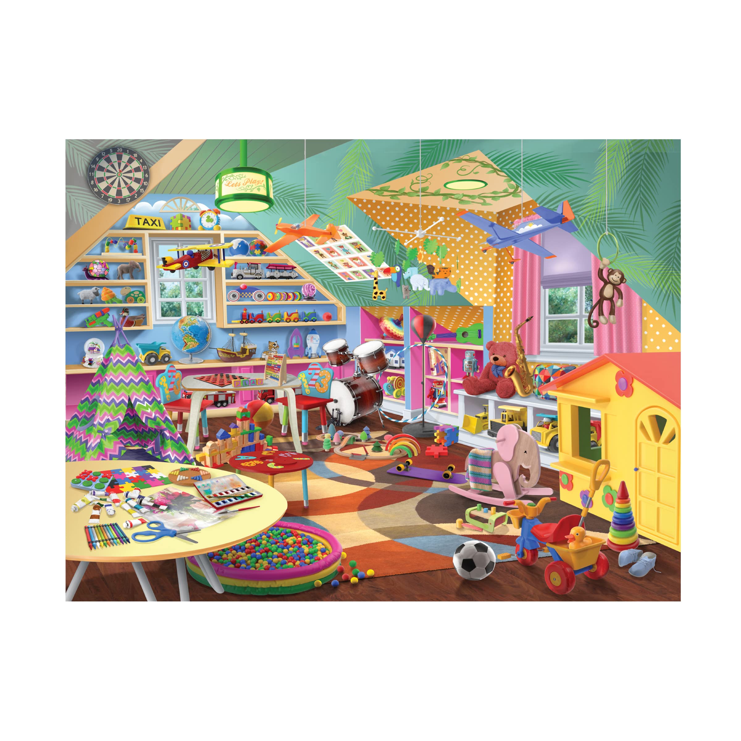 Trademark Fine Art 'Let's Play' Canvas Wall Art by Bigelow Illustrations - Perfect for Kids' Rooms, Playrooms & Nursery Decor