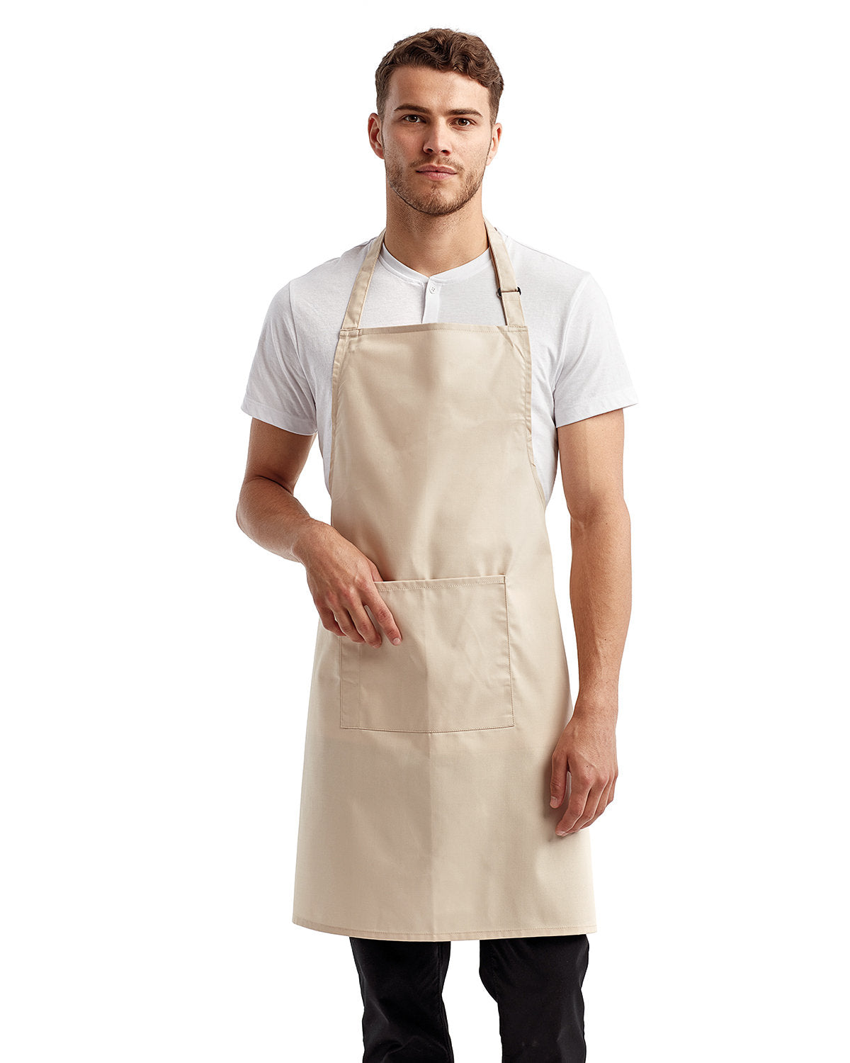 Reprime RP154 Unisex 'Colours' Recycled Bib Apron with Pocket - Eco-Friendly Artisan Collection for Cooking, Baking & Crafting