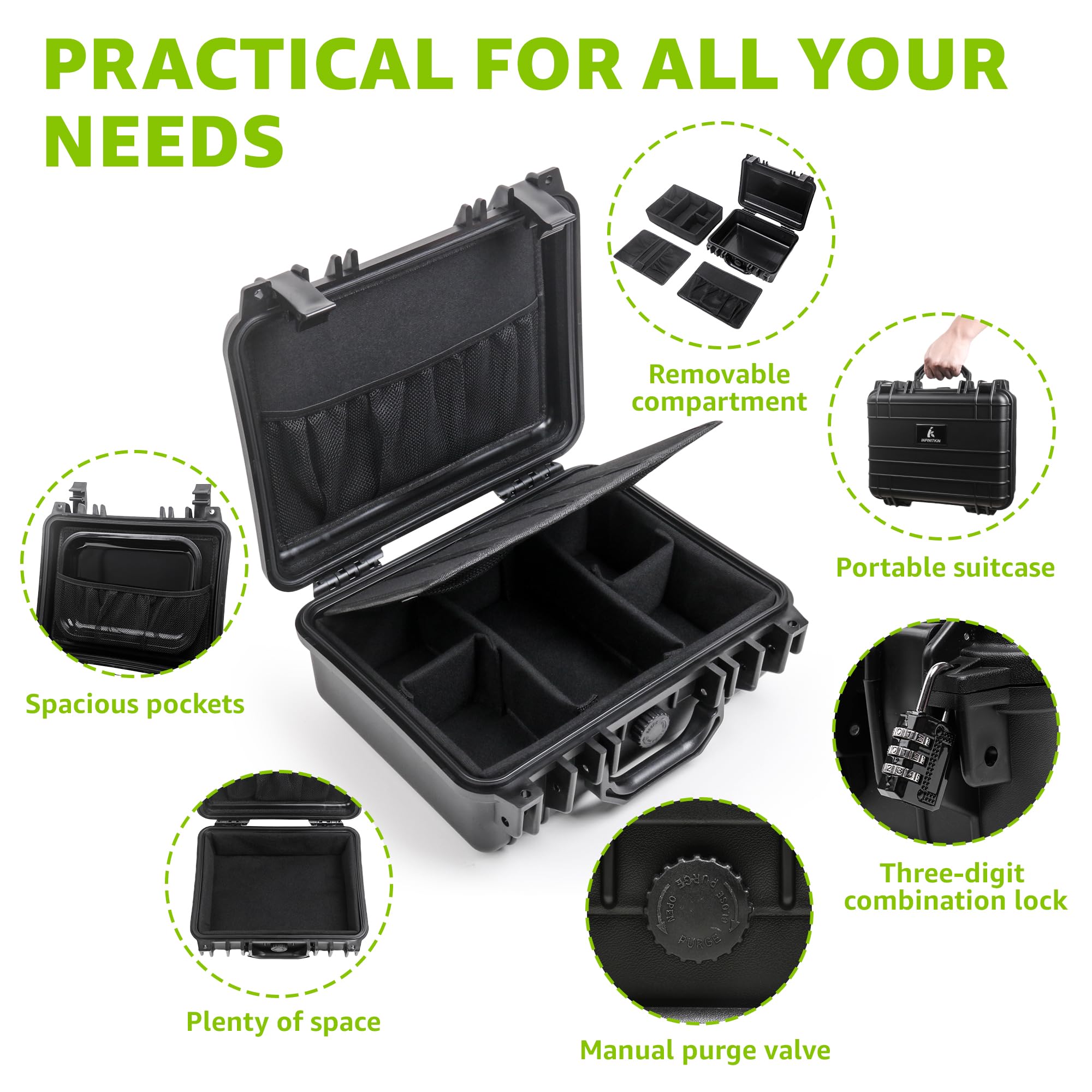 XL Smell Proof Storage Box with Lock – Airtight, Waterproof & Crushproof Container for Home, Travel & Camping | Perfect for Storing Herbs, Cash & Valuables | Great Gift Idea for Men & Women