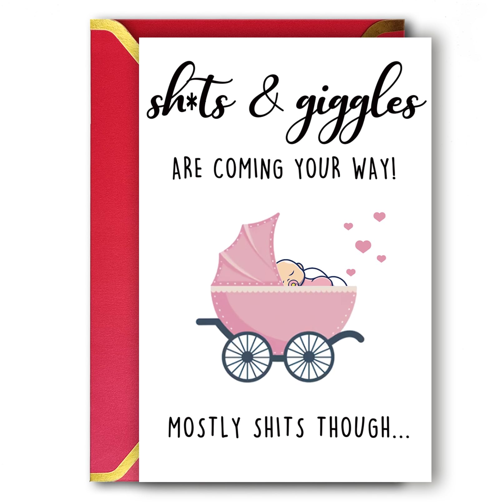 Gender Neutral Baby Shower Card - Funny Congratulations Card for New Parents of Baby Boy or Girl | Perfect for Baby Showers, Birth Announcements, Gender Reveal Parties & New Parent Gifts | Great for Nursery Decor, Welcome Home Celebrations & First Birthdays | Ideal for Amazon, Etsy & Walmart Shoppers