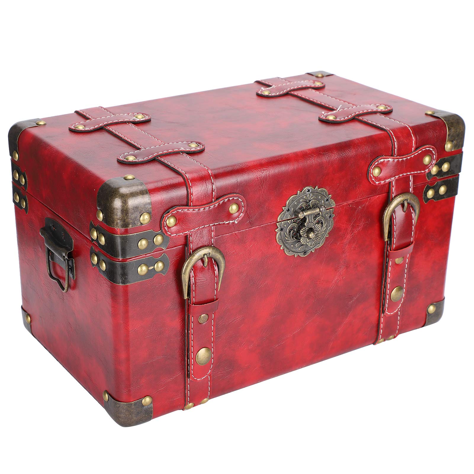 Durable Waterproof Wooden Treasure Box - Handcrafted Storage Box for Candies, Postcards, Jewelry | Perfect for Home Decor, Photography Props & Gift Giving