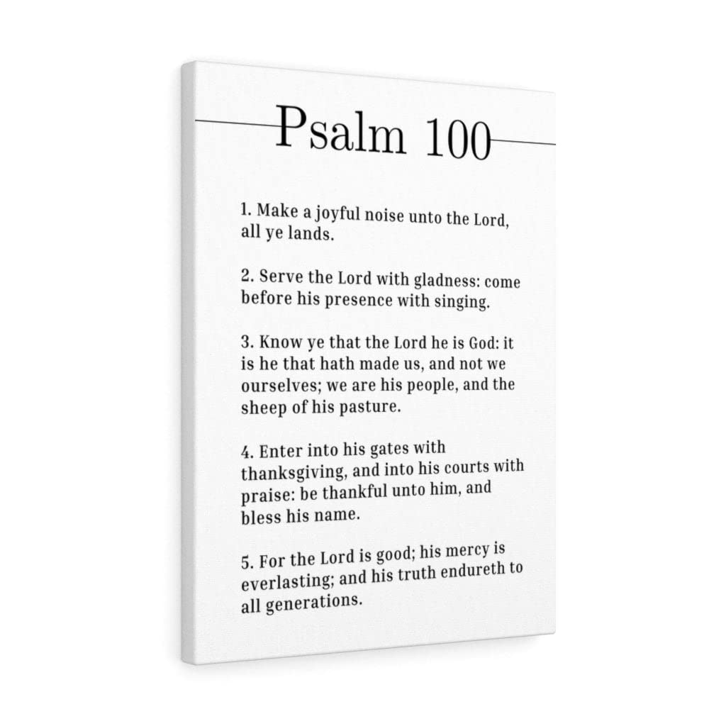Christian Wall Art with Bible Verse - 'Serve the Lord with Gladness' Psalm 100 Print, Ready to Hang - Perfect for Home Decor, Church Gifts & Inspirational Spaces
