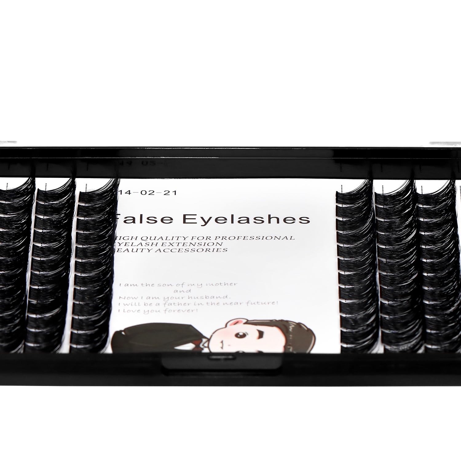Bodermincer 84 Clusters D Curl False Eyelashes - Natural 3D Volume Lashes Set for DIY Lash Extensions | Wide Cluster, Glue Bonded Band, Individual Lashes (16MM) | Perfect for Home Use, Parties & Special Occasions