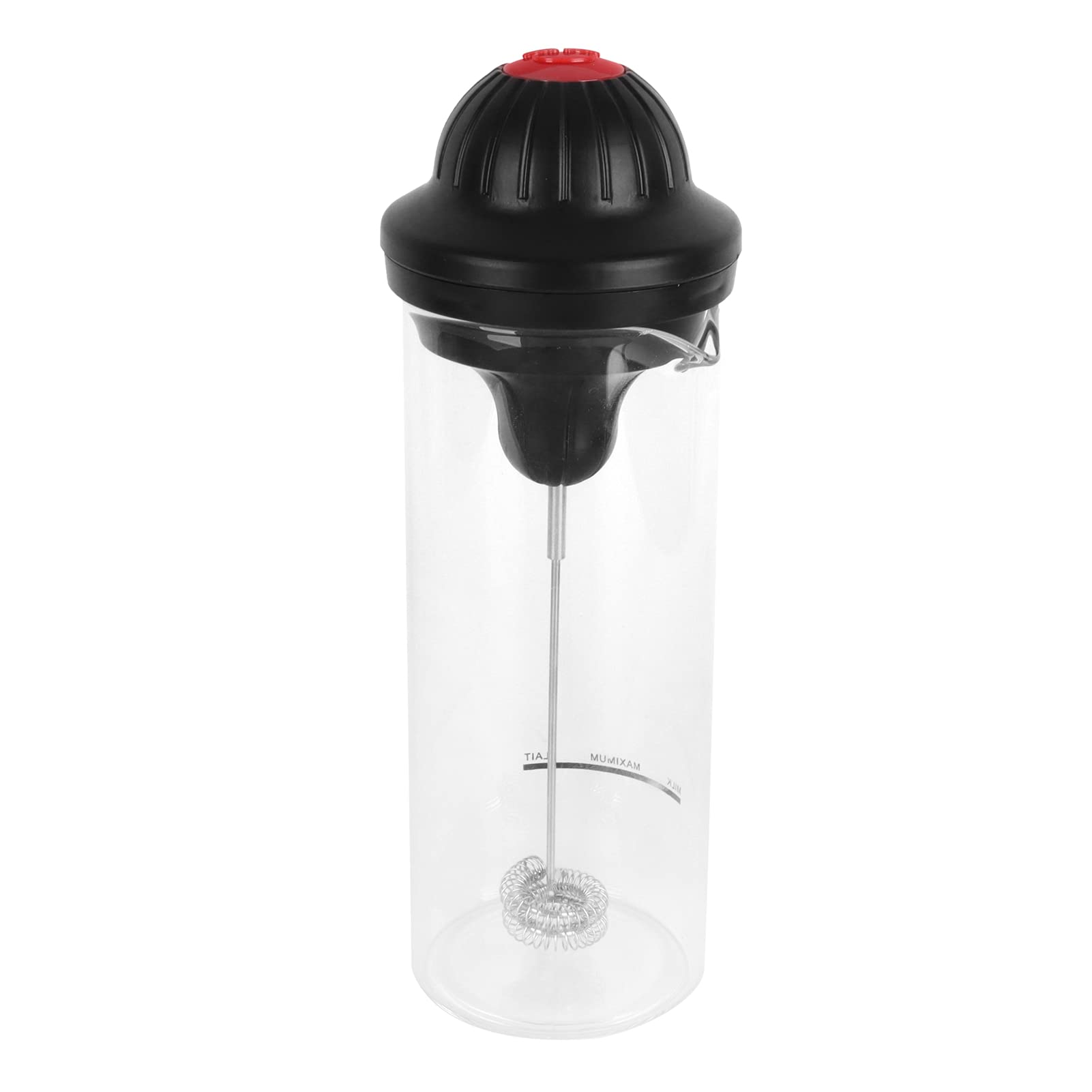 Premium Electric Milk Frother 450ml - Stainless Steel & High Borosilicate Glass, Portable & Stable - Perfect for Lattes, Hot Chocolate, Coffee - Ideal for Home, Office & Cafe Use