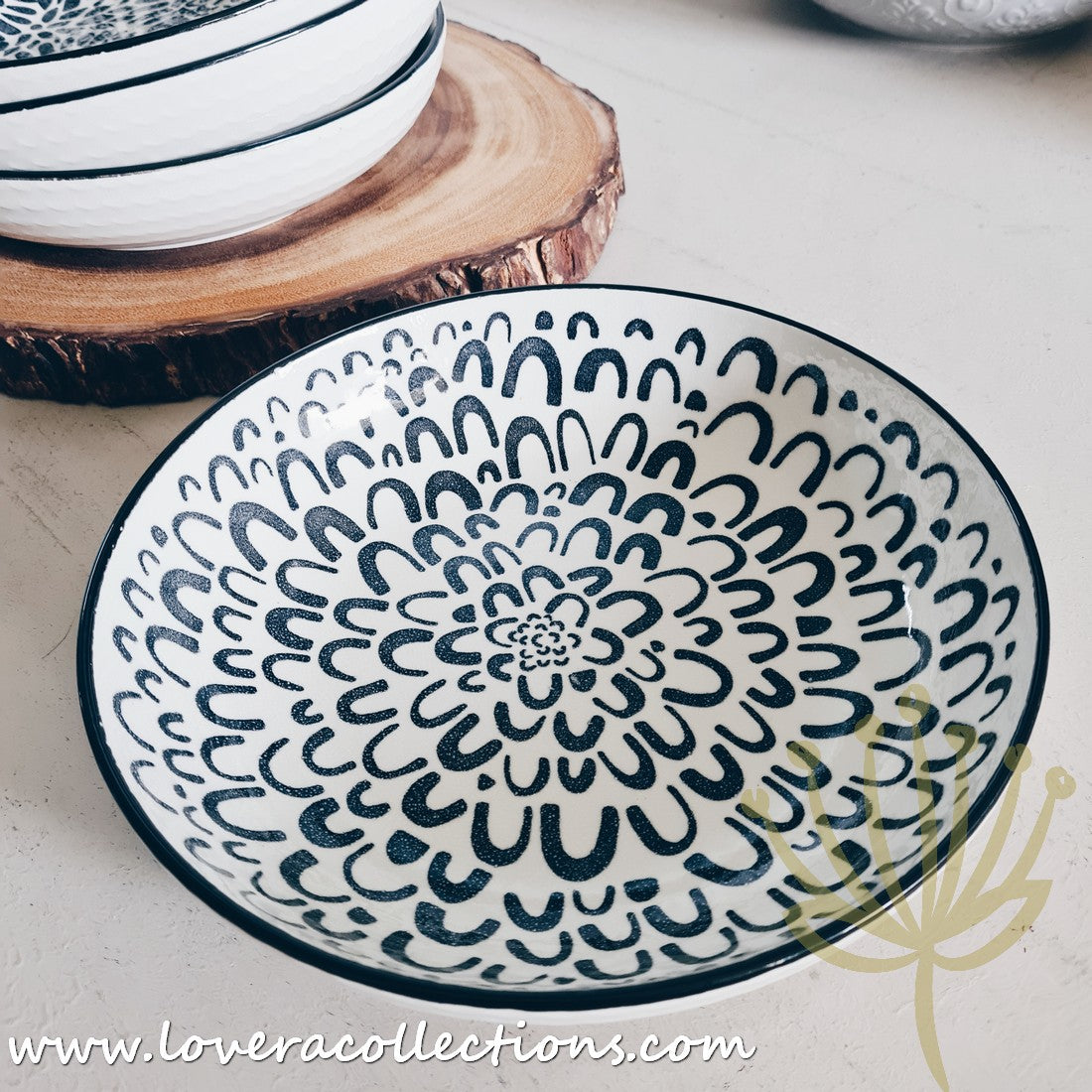 White Waves Assorted Prints Pasta Dish Set - 50% Off + Buy 1 Get 1 Free - Perfect for Dinner Parties & Italian-Themed Decor