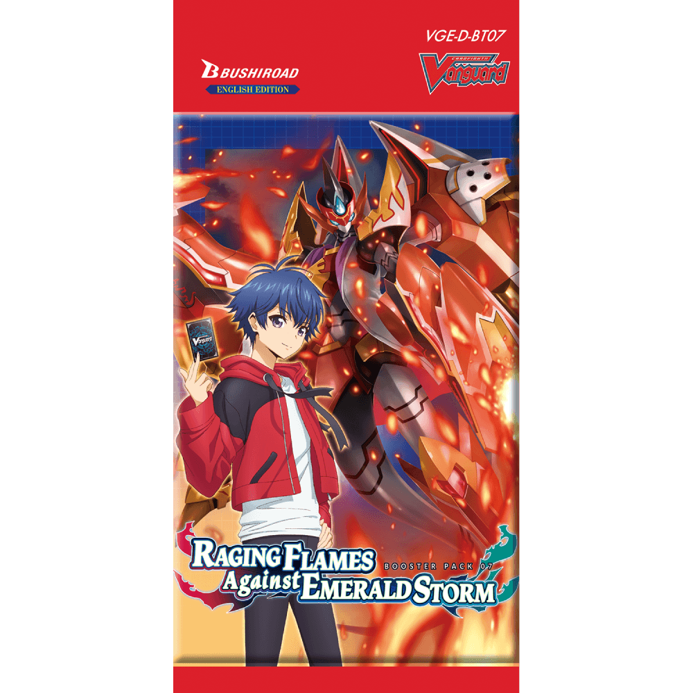 Cardfight!! Vanguard will+Dress Raging Flames Against Emerald Storm Booster Box Display Case (20 Boxes) - Collectible Trading Card Game for Tournaments & Strategy Battles