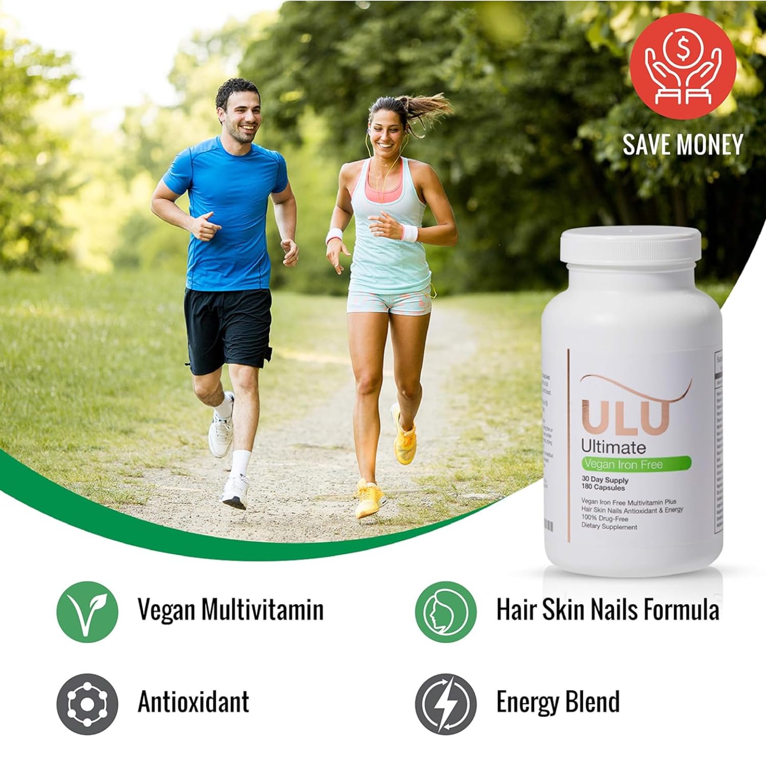 Premium Vegan Multivitamin Supplement - Iron-Free Formula for Stronger Hair, Skin & Nails | Boosts Energy, Antioxidants & Reduces Stress | Supports Better Sleep | 540 Capsules (3-Pack) - Ideal for Daily Wellness & Active Lifestyles