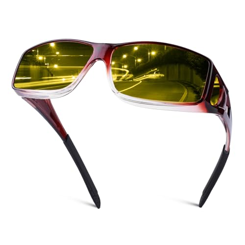 A04 Gradient Red Wine/Yellow Night Vision Lens
