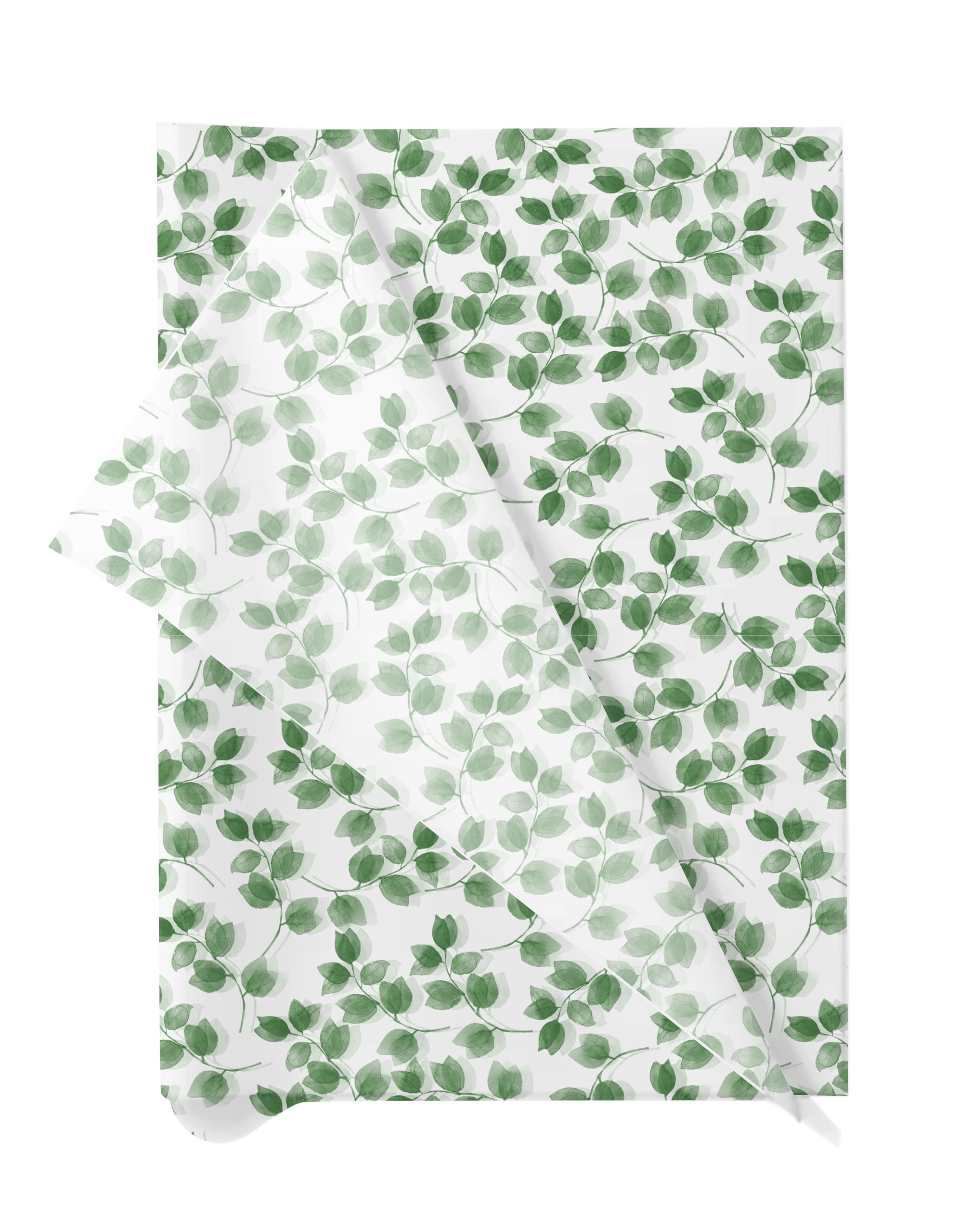 TOWNBUS - 100 Sheets Natural Green Printed Wrapping Paper | Eco-Friendly Gift Wrap for Christmas, Birthdays, Weddings | Acid-Free, Perfect for Crafts, Packaging & Business Use | Great for DIY Projects, Party Decorations & Gift Presentation
