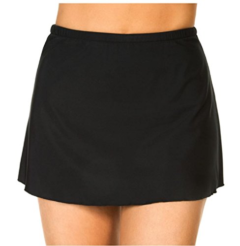 Kirkland Signature by Miraclesuit Women's Black Swim Skirt Size 18 - High Waist Swimwear for Beach, Pool & Water Aerobics