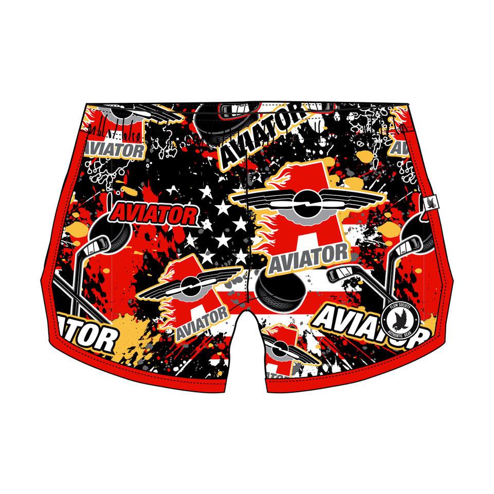 Girls & Womens Aviator Hockey Shorts - Breathable Athletic Shorts for Hockey, Soccer & Running - Comfortable Sports Shorts for Women & Teens - Perfect for Training, Gym & Outdoor Activities