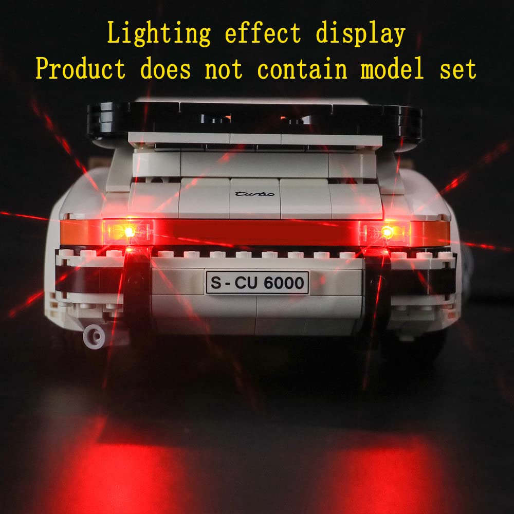 GEAMENT Porsche 911 2021 LED Light Kit - Building Blocks Lighting Set Compatible with Lego 10295 Creator Expert (Model Not Included) - Perfect for Car Enthusiasts & Lego Collectors to Enhance Display Models