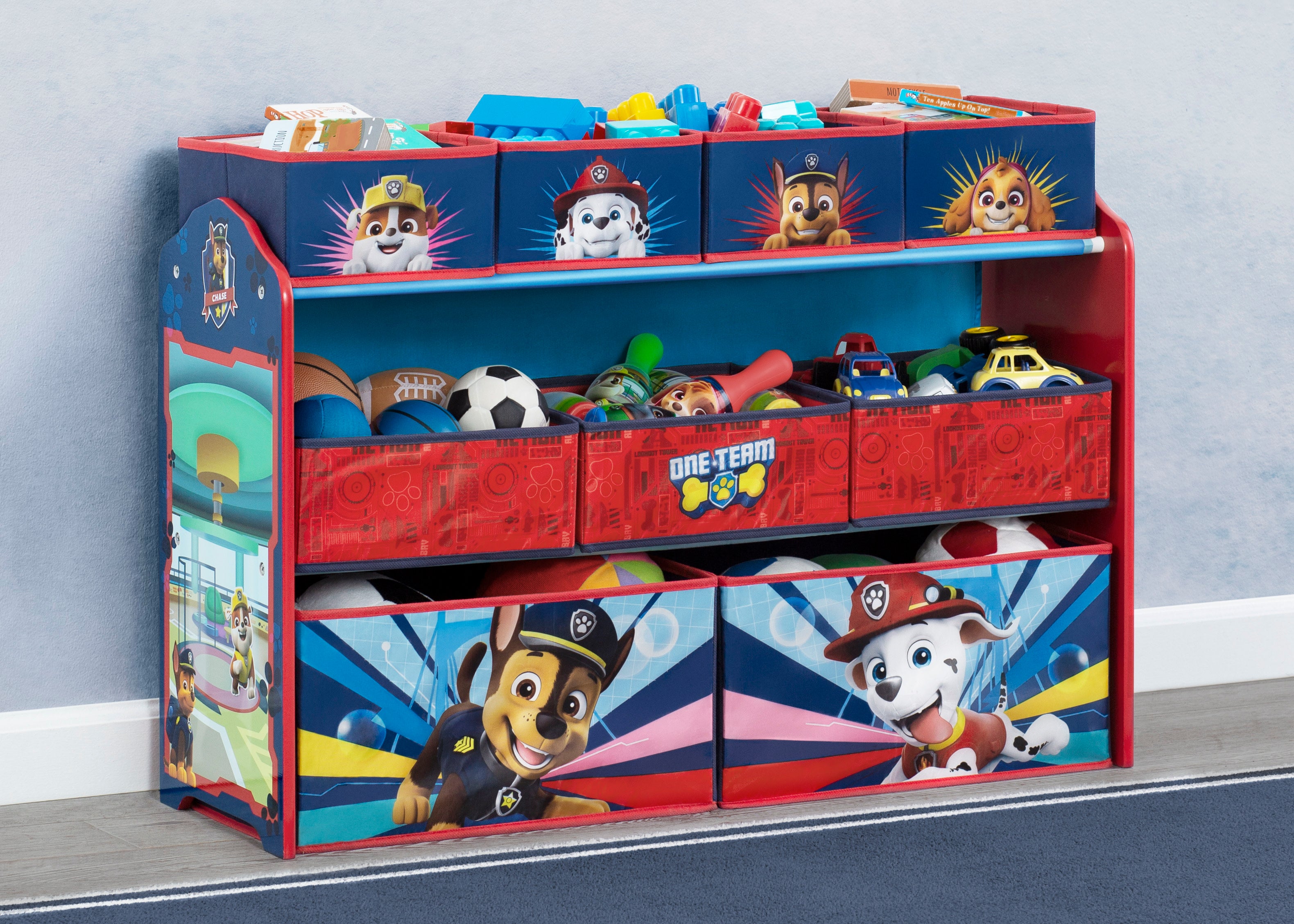 PAW Patrol Deluxe 9-Bin Toy Organizer for Kids - Storage Solution for Action Figures, LEGO Blocks & Playroom Organization - Perfect for Bedroom, Playroom & Daycare Storage