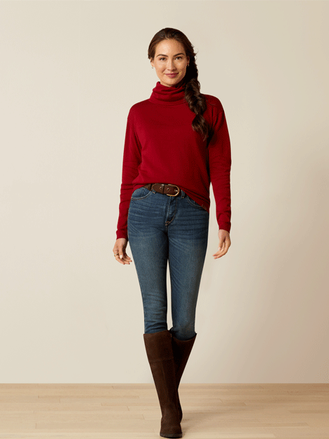 Ariat Lexi Roll Neck Sweater for Women - Soft & Warm Winter Pullover - Perfect for Casual Wear, Work & Outdoor Activities