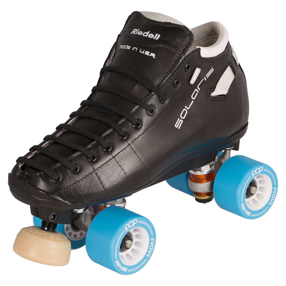 Riedell Solaris Reactor Fuse Quad Roller Skates Package - Premium Outdoor & Indoor Skating for Women & Men - Perfect for Rink, Park, Trail & Fitness Skating